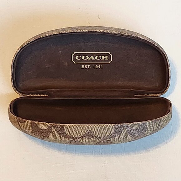 ATTRACTIVE Coach Hard Case Glasses Case COACH Brown Monogram - Picture 1 of 5